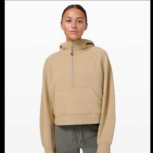 Lululemon Scuba Oversized Half-Zip Hoodie in Tan